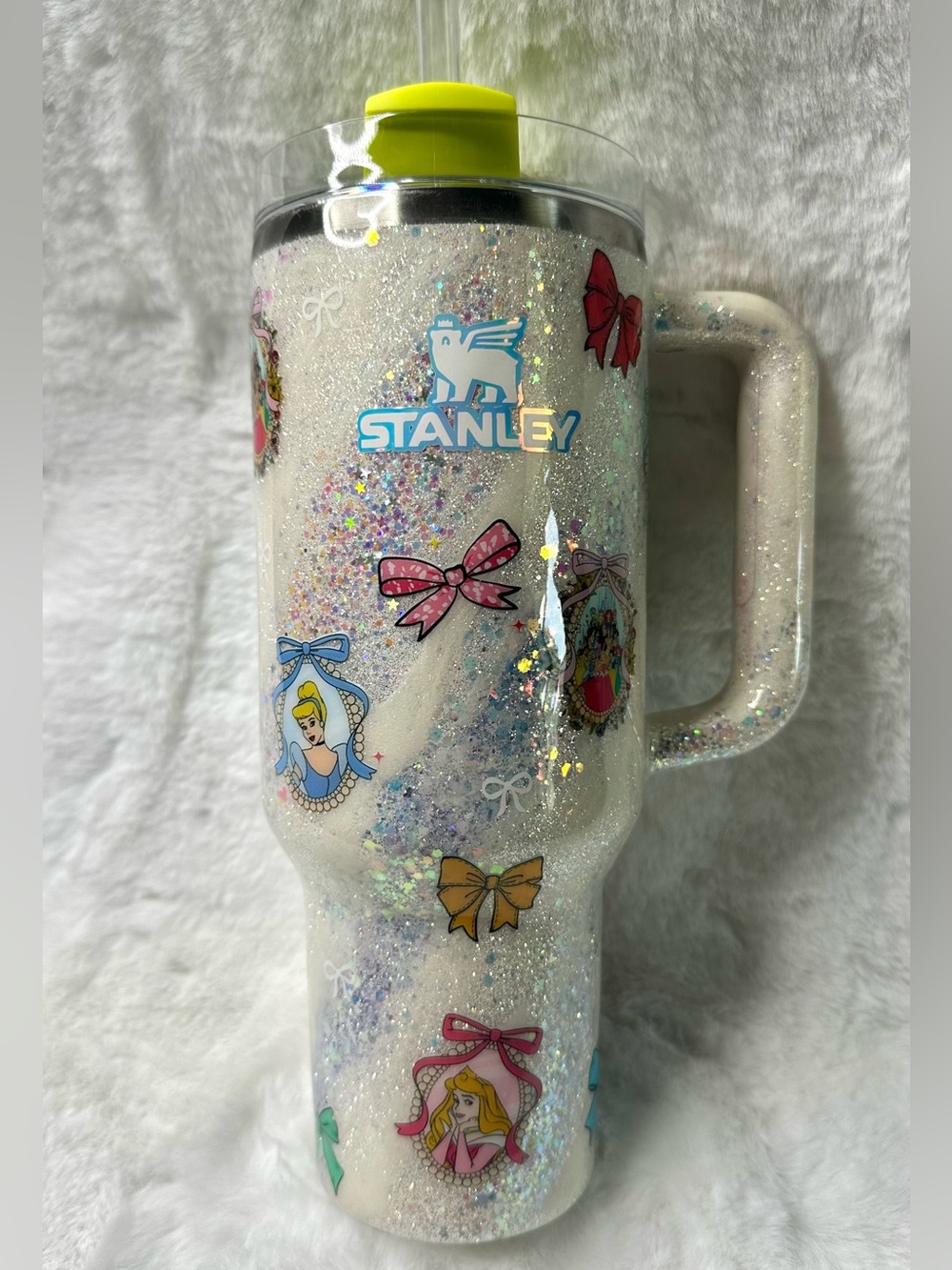 Disney Princess Custom Glitter Stanley Tumbler 40oz